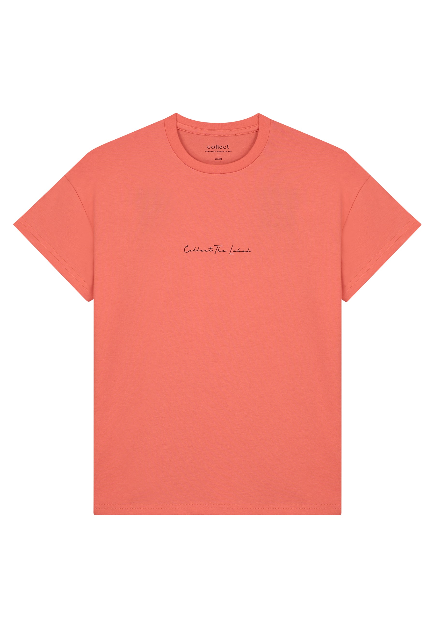 Abstract Grid T-shirt Neon Orange